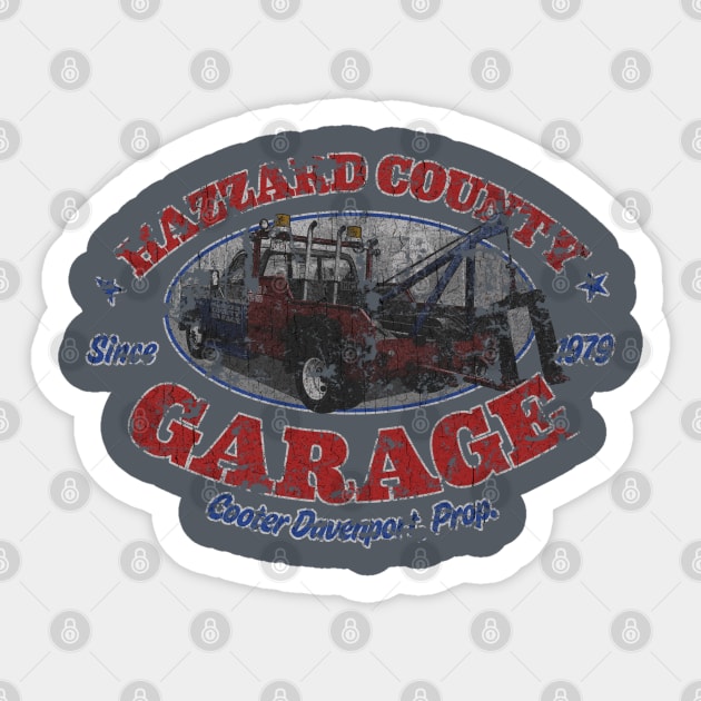 Hazzard County Garage - Vintage Sticker by JCD666